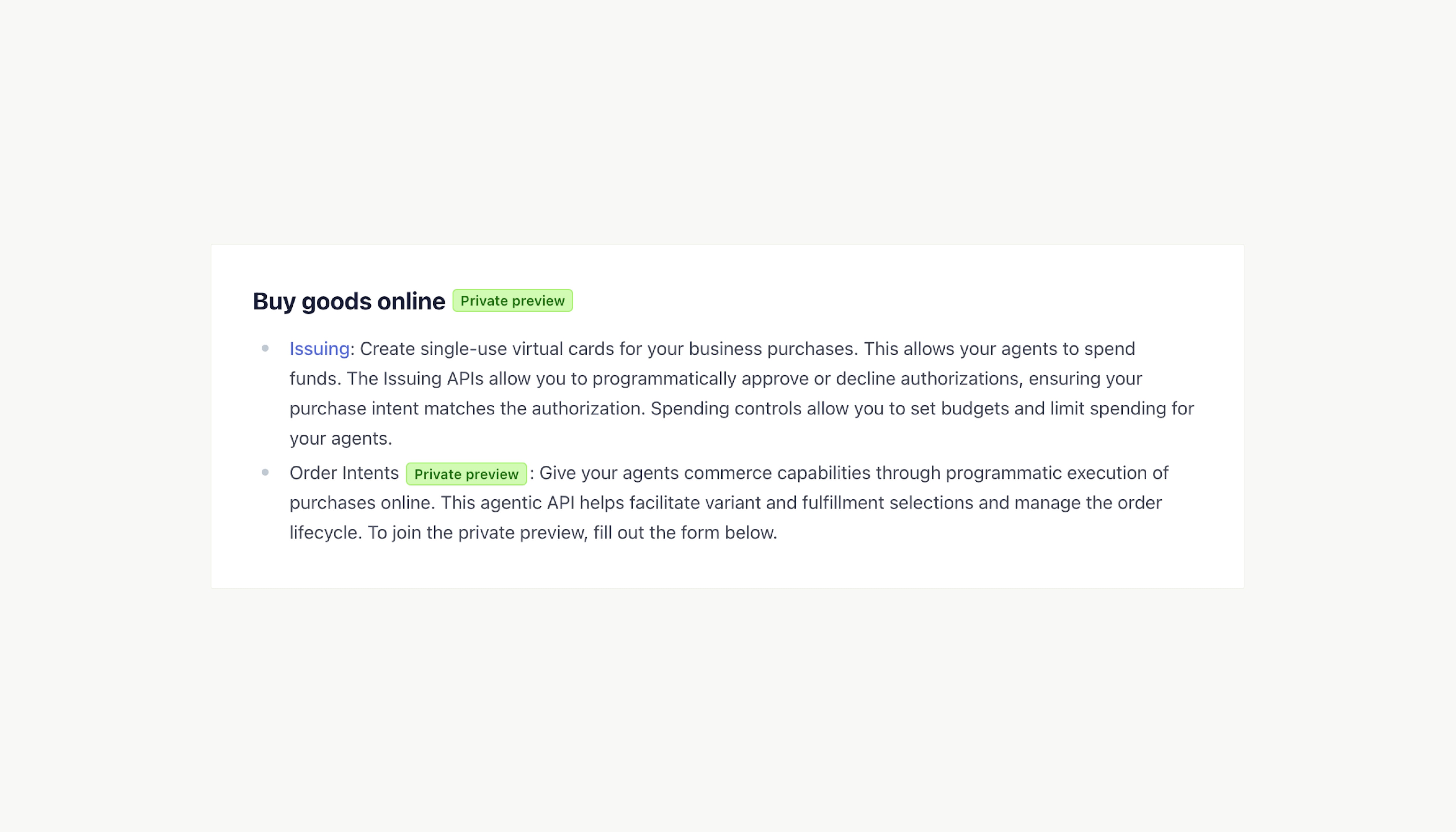 Stripe Developer Preview