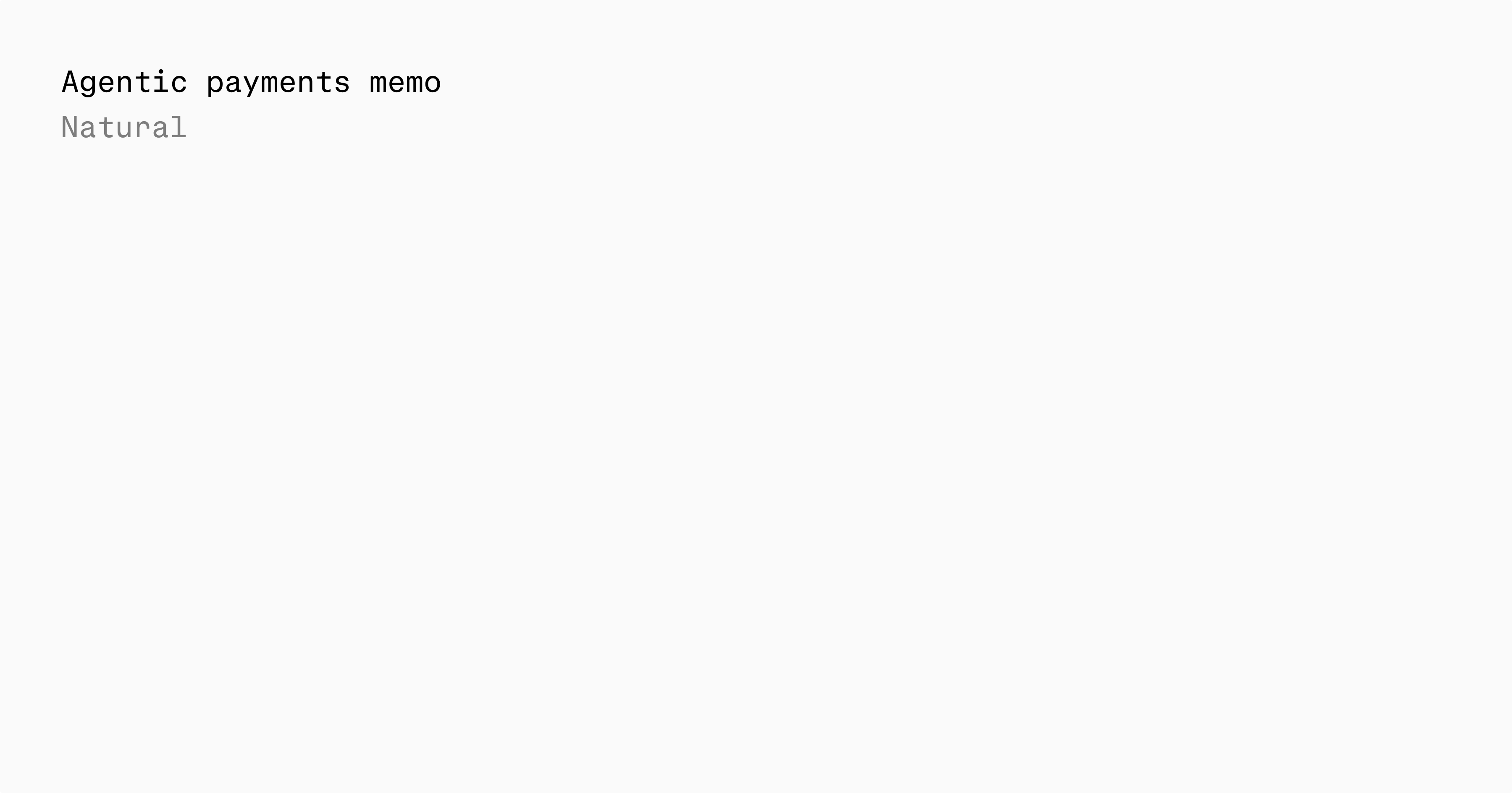 Thumbnail of Agentic payments memo | Natural